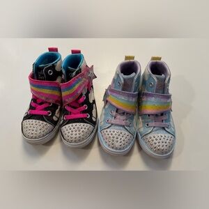Twinkle toes Kids' Sparkle Sneakers - Black and Blue by sketcher